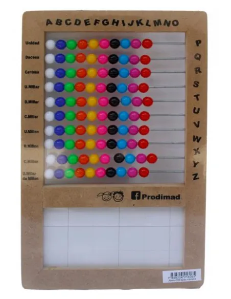 ABACO MADERA 100 MULLAS C/PIZARRA