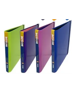 CARPETA IDEAL 2 ARGOLLAS BICOLOR FUCSIA C/ELASTICO