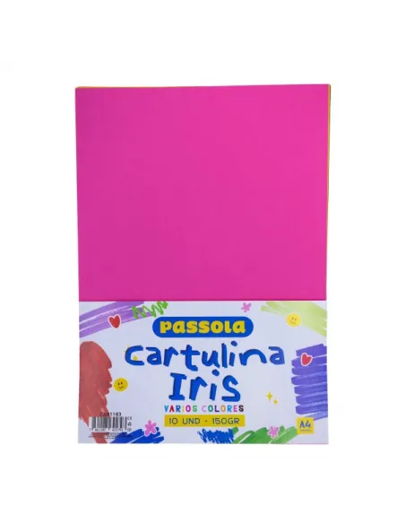 CARTUL. PASSOLA IRIS A4 150GR X 10 COLORES