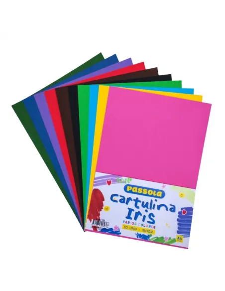 CARTUL. PASSOLA IRIS A4 150GR X 10 COLORES