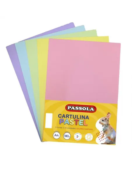 CARTUL. PASSOLA IRIS A4 5COL PASTEL X 10UNDS