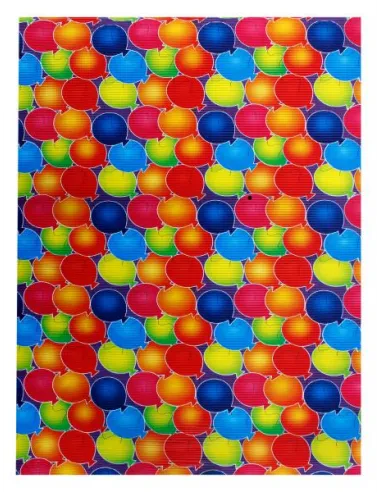CARTUL. CORRUGADA PASSOLA DISEÑO 50X70CM GLOBOS (14)