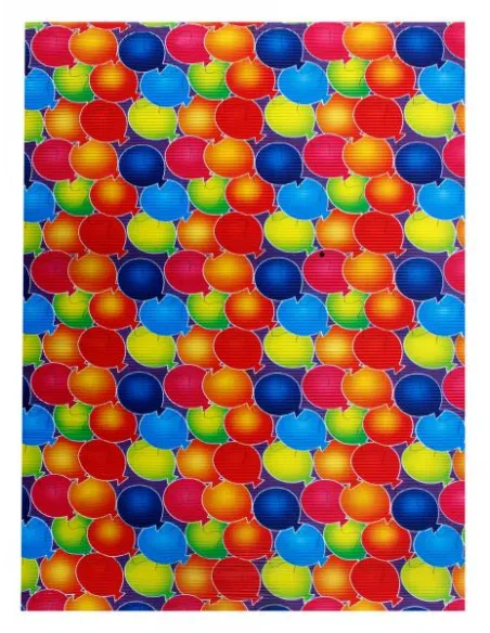 CARTUL. CORRUGADA PASSOLA DISEÑO 50X70CM GLOBOS (14)
