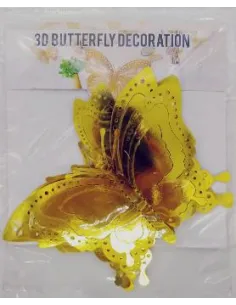 APLIQUE MARIPOSA 3D DORADA RA REF MAR002