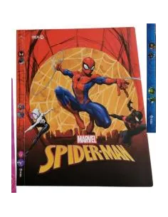 CARPETA CATALOGO REX A4 SPIDERMAN C/10 PROTECTORES HOJAS