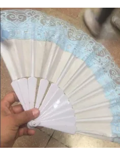 ABANICO RA BLANCO C/CELESTE GUAYAQUILEÑA