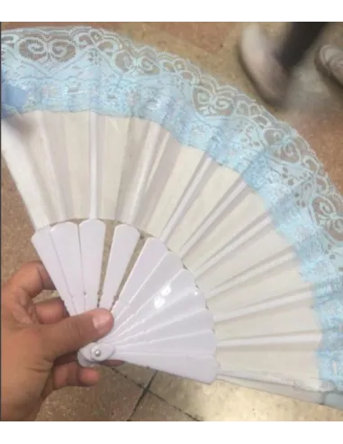 ABANICO RA BLANCO C/CELESTE GUAYAQUILEÑA