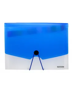 CARPETA PASSOLA A4 EXPANDIBLE C/LIGA 12 DIV AZUL / VERDE US-4305