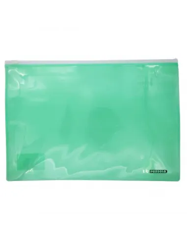 CARPETA PASSOLA A4 ZIPPER VERDE US-P56