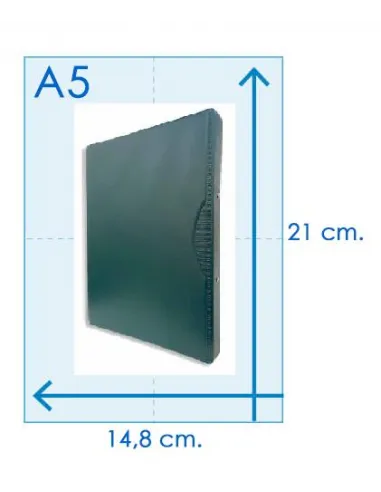 CARPETA REX 2 ARGOLLAS A5 VERDE OSCURO