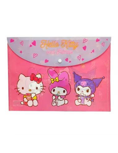 CARPETA REX A4 HELLO KITTY Y FRIENDS C/BROCHE
