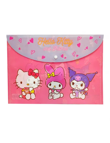 CARPETA REX A4 HELLO KITTY Y FRIENDS C/BROCHE