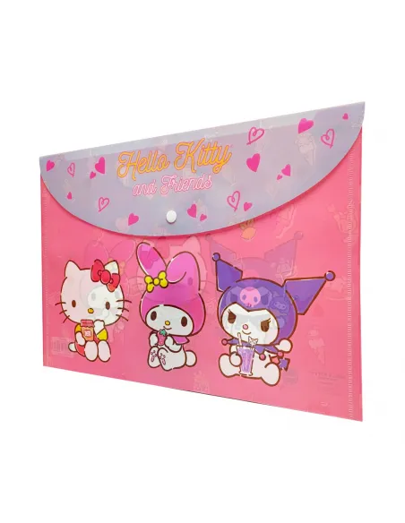 CARPETA REX A4 HELLO KITTY Y FRIENDS C/BROCHE