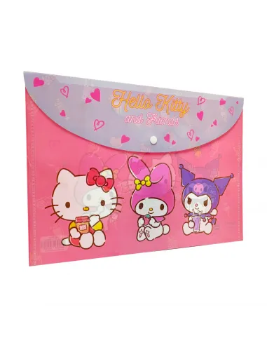 CARPETA REX A4 HELLO KITTY Y FRIENDS C/BROCHE