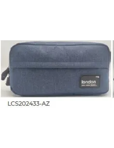 CARTUCHERA LONDON DOBLE AZUL LCS202433-AZ