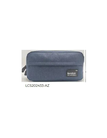CARTUCHERA LONDON DOBLE AZUL LCS202433-AZ
