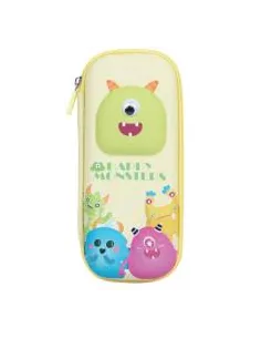 CARTUCHERA LITTLE TREE MONSTERS/YELLOW 21X10X6CM PC803027-E YELLOW