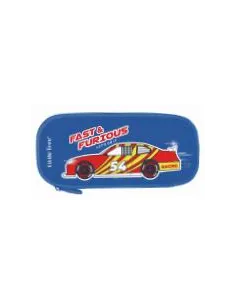 CARTUCHERA LITTLE TREE CARRO AZUL/ROJO 21X10X6CM PC803047-E