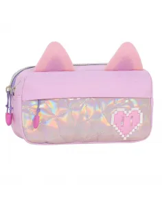 CARTUCHERA TRIPLE MOZIONI ROSADO MPT179109-RS