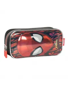 CARTUCHERA DOBLE ULTIMATE SPIDERMAN NEGRO DPD175988-NG