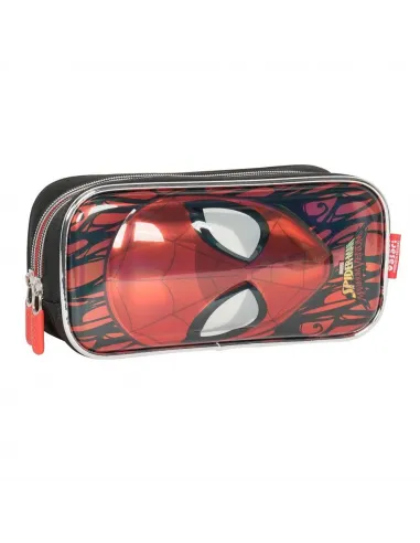 CARTUCHERA DOBLE ULTIMATE SPIDERMAN NEGRO DPD175988-NG