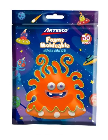 CERAMICA ARTESCO ULTRA LIGERA NARANJA 50GR / FOAMY MOLD