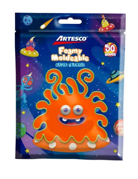 CERAMICA ARTESCO ULTRA LIGERA NARANJA 50GR / FOAMY MOLD