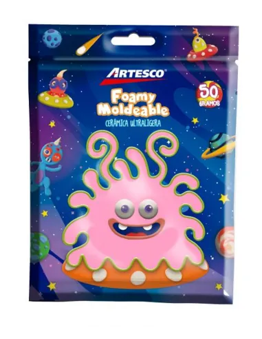 CERAMICA ARTESCO ULTRA LIGERA ROSADO 50GR / FOAMY MOLD