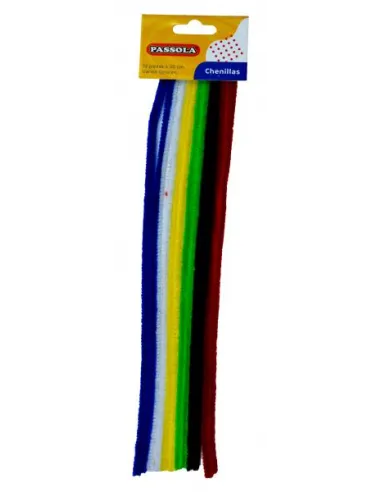 CHENILLA PASSOLA X 12 PZAS COL SURTIDOS