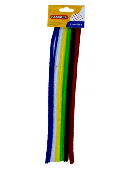 CHENILLA PASSOLA X 12 PZAS COL SURTIDOS