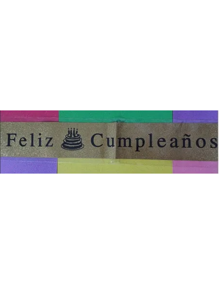 CINTA DE FELIZ CUMPLE ESCARCHADA RA