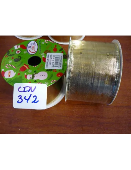 CINTA DE RASO AMARILLO 2.5CM YDS