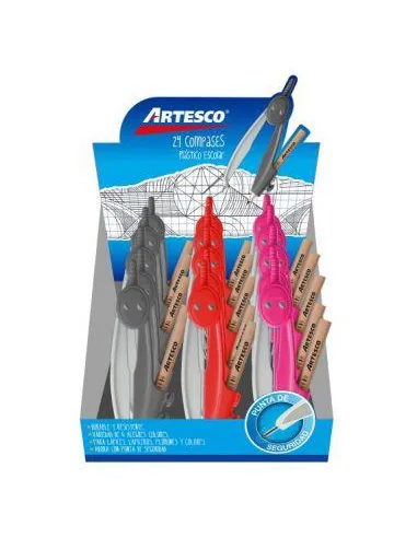COMPAS ARTESCO PLASTICO C/LAPIZ
