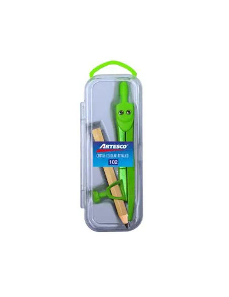 COMPAS ARTESCO METALICO C/LAPIZ E/CAJA 102 3 COLORES