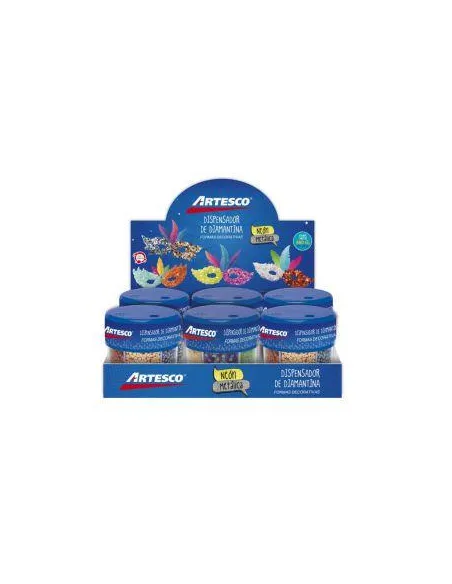 CONFETI ARTESCO NEON/METAL FRASCO DISPENSADOR 80GR