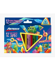 CRAYON ARTESCO JUMBO TRIANG X 12 COL