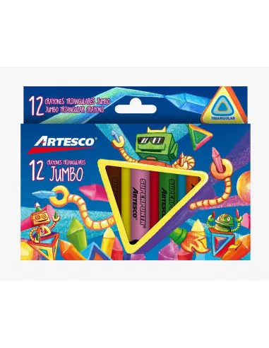 CRAYON ARTESCO JUMBO TRIANG X 12 COL