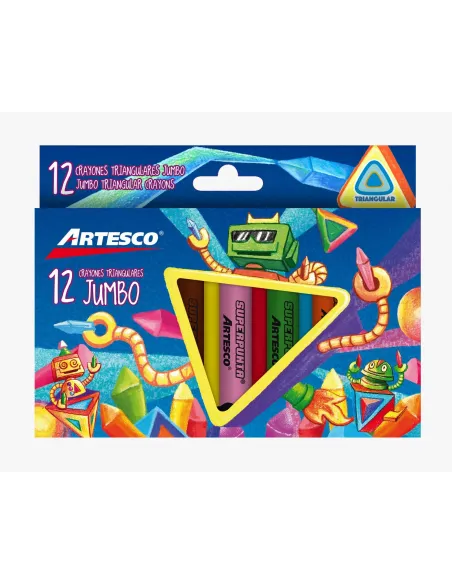CRAYON ARTESCO JUMBO TRIANG X 12 COL