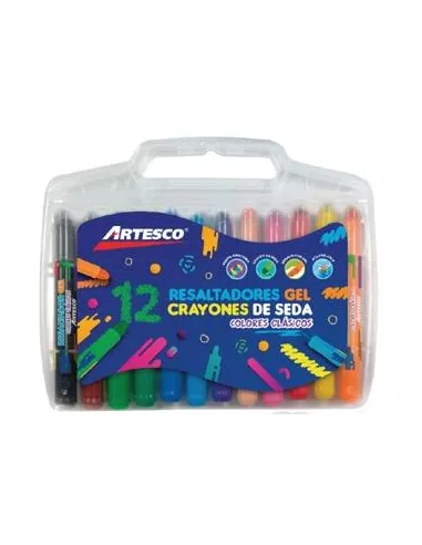 CRAYON DE SEDA ARTESCO RESALTADOR GEL  X12 AR16314405