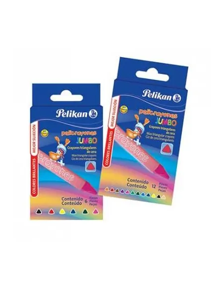CRAYON PELIKAN JUMBO TRIANG X 12 COL