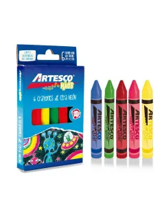 CRAYON ARTESCO JUMBO NEON X 6 COL