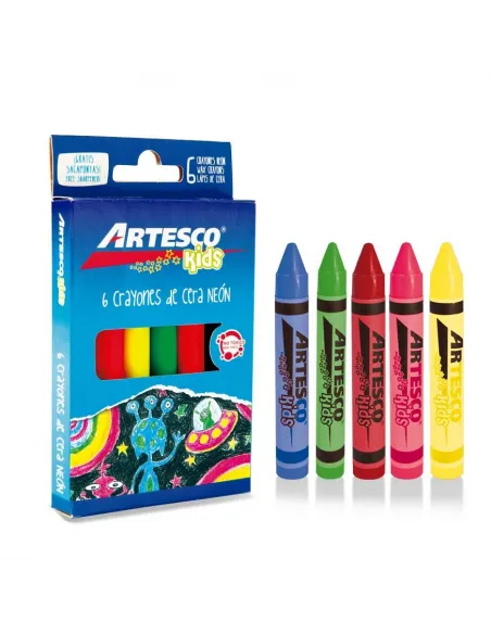 CRAYON ARTESCO JUMBO NEON X 6 COL