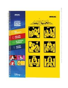 CUAD. ESP. IDEAL 100 H. CD MICKEY C/STICKERS P/DURA