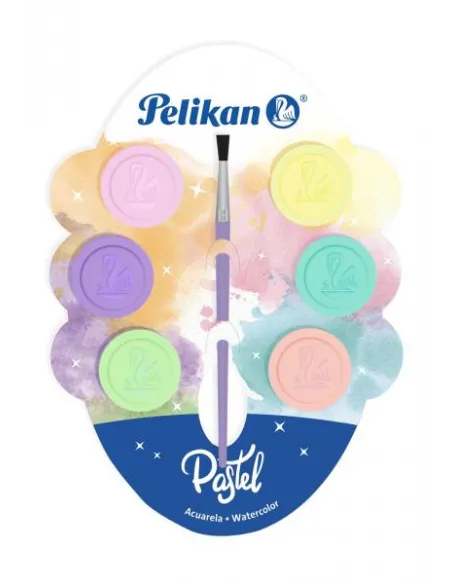 ACUARELA PELIKAN PASTEL X 6 COL