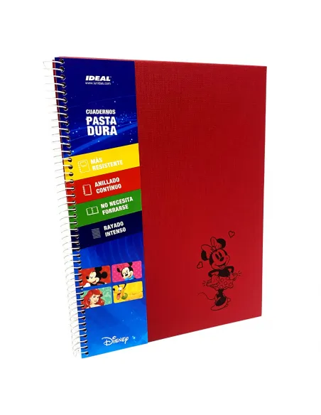 CUADERNO REX MINNIE P/D 100H CUADRO E. ROJO CARTA
