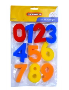 ESPONJA PASSOLA NUMEROS 10 PZAS