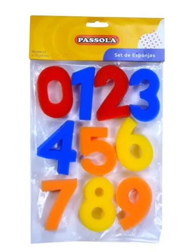 ESPONJA PASSOLA NUMEROS 10 PZAS