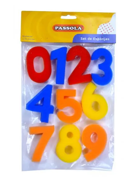 ESPONJA PASSOLA NUMEROS 10 PZAS