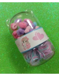 ESTUCHE DE MOÑOS CON LIGAS FORMA OSITO RA