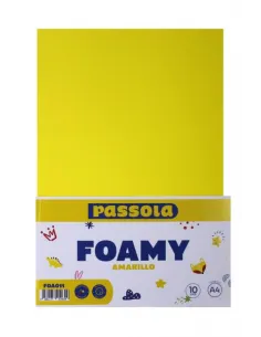 FOAMY PASSOLA A4 AMARILLO CLARO X10